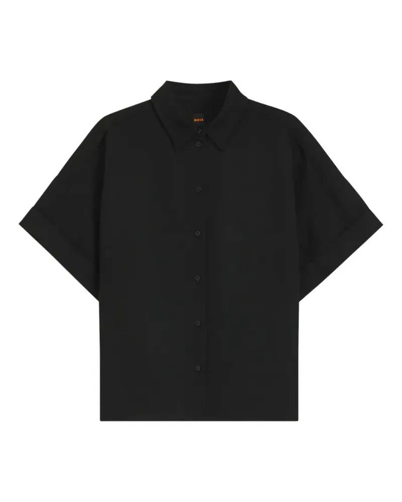 HUGO BOSS short-sleeve button-down shirt - Schwarz Schwarz
