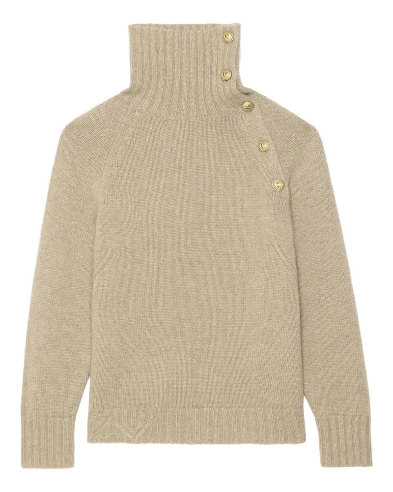 Zadig & Voltaire Moro Rollkragenpullover mit Knöpfen - Nude Nude