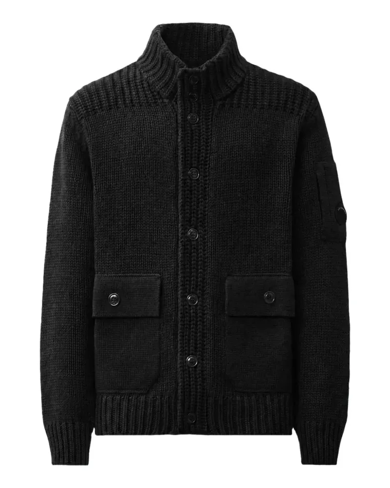 C.P. Company Geknöpfter Pullover aus Lammwolle - Schwarz Schwarz