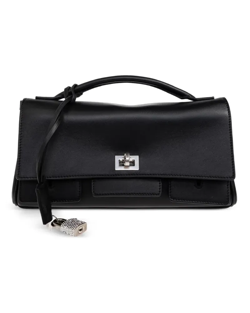 Balenciaga Kleine Bel Air Schultertasche mit Henkel - Schwarz Schwarz