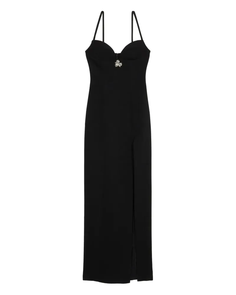 Blumarine Maxikleid mit Kristallverzierung - Schwarz Schwarz