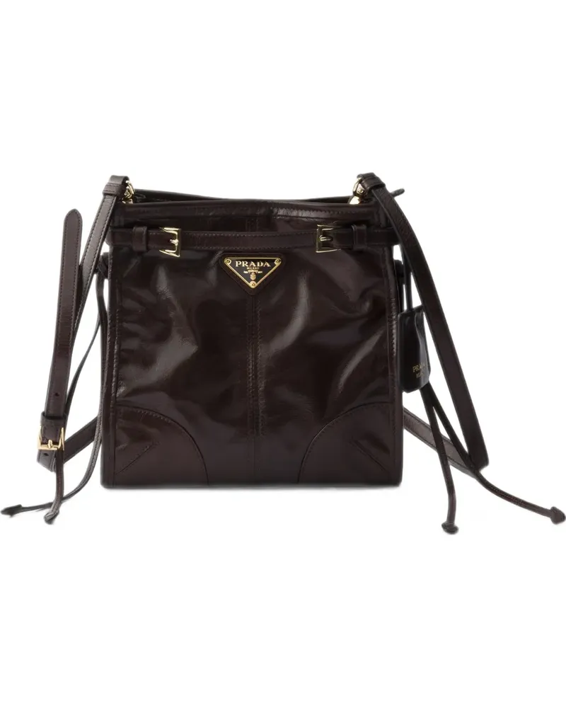 Prada Bonnie leather mini shoulder bag - Braun Braun