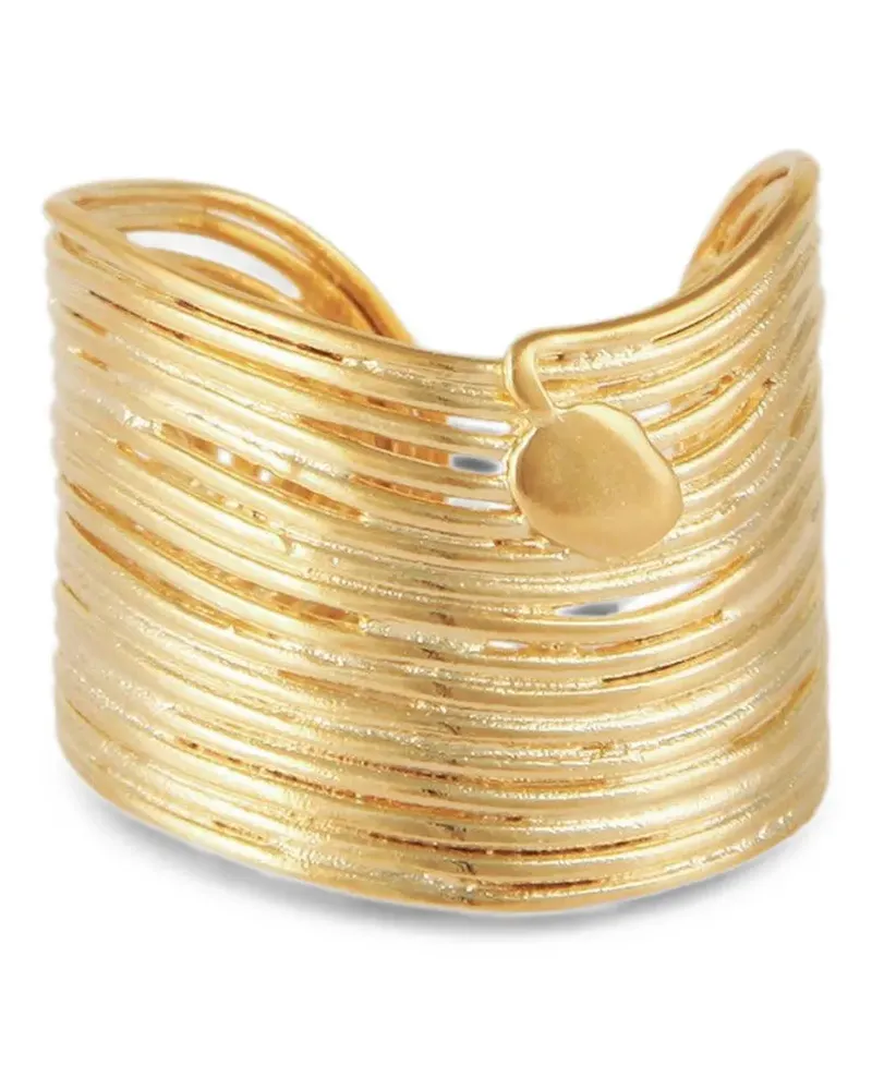 Gas Bijoux Maasai-inspired wave ring - Gold Gold