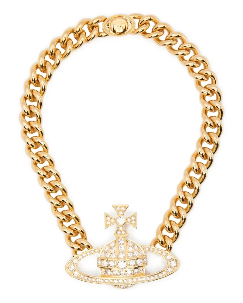 Vivienne Westwood Neysa Halskette mit Orb - Schwarz Schwarz