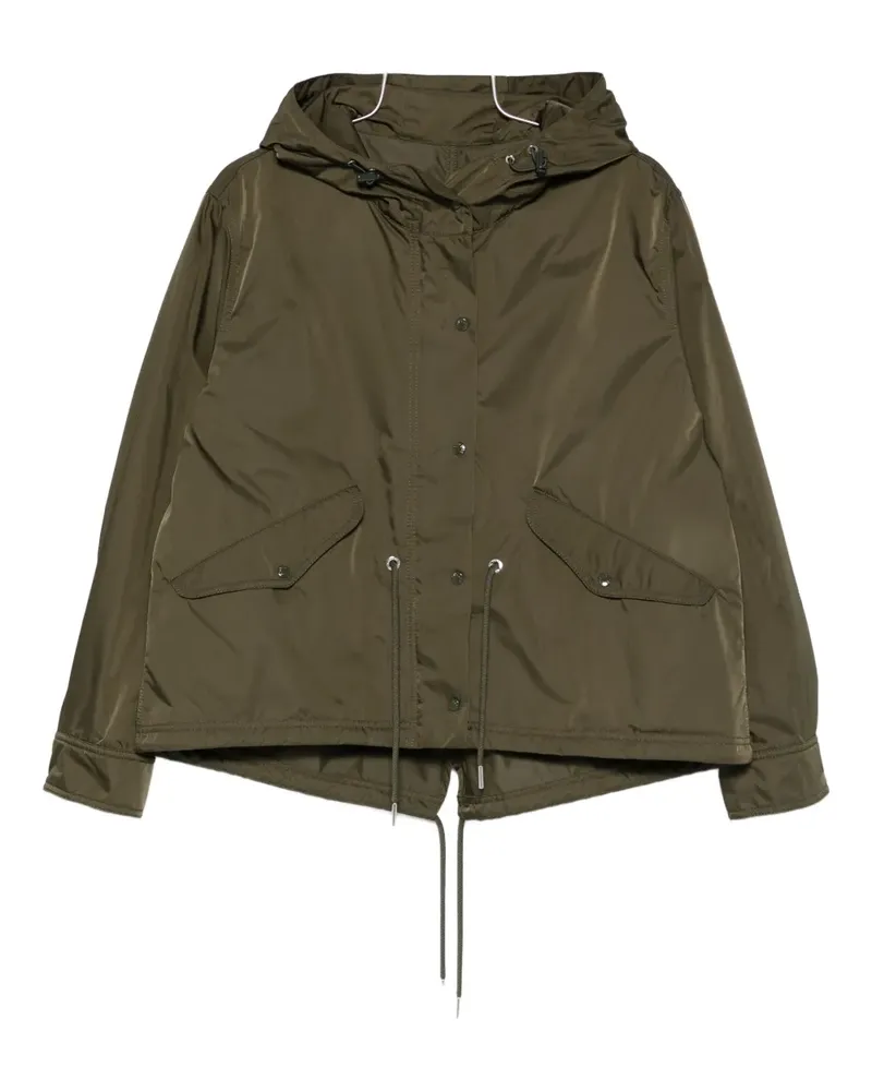 Moncler logo-patch hooded jacket - Grün Grün