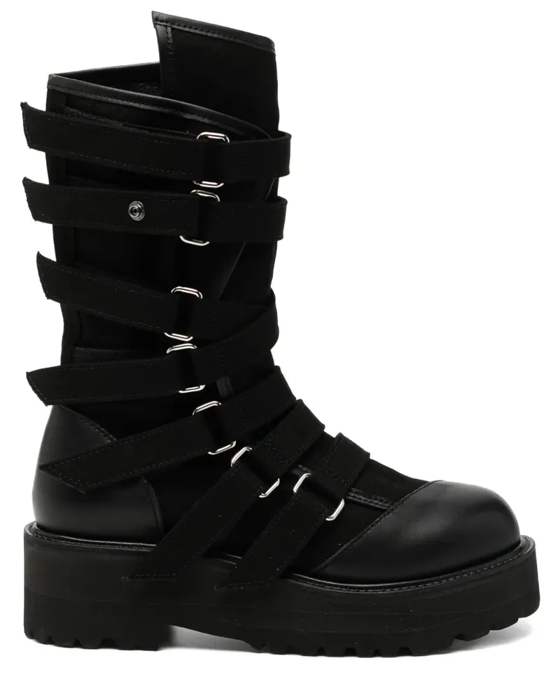 Yohji Yamamoto Stiefel mit Schnalle - Schwarz Schwarz