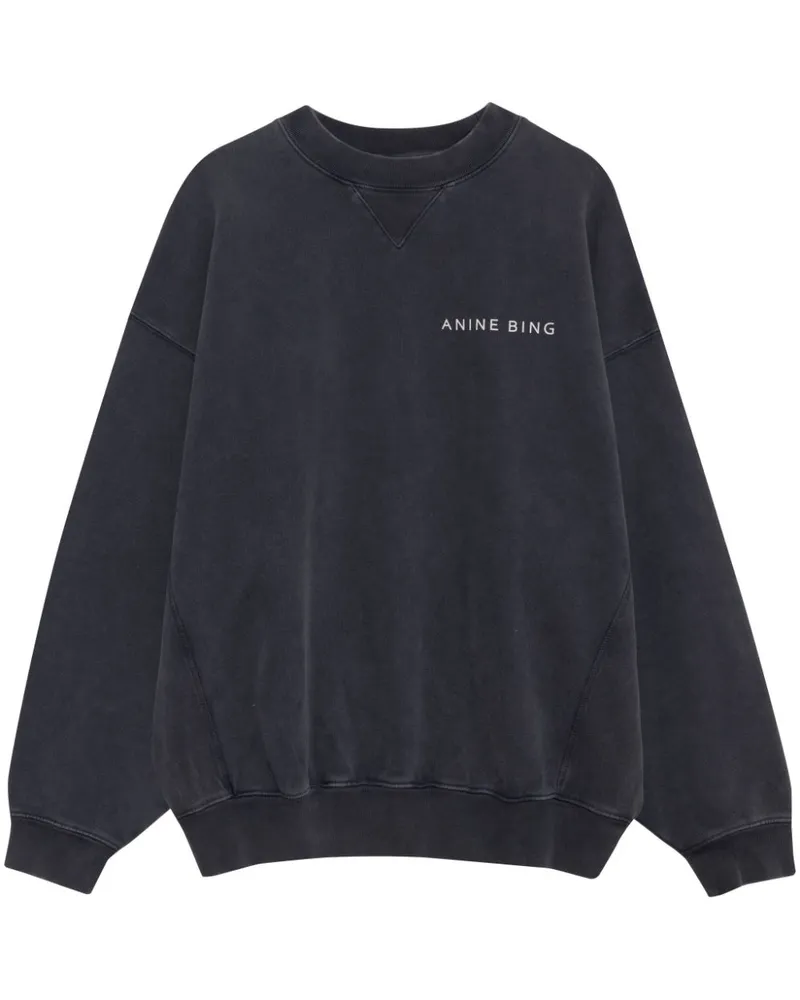 Anine Bing Sweatshirt mit Logo-Print - Schwarz Schwarz