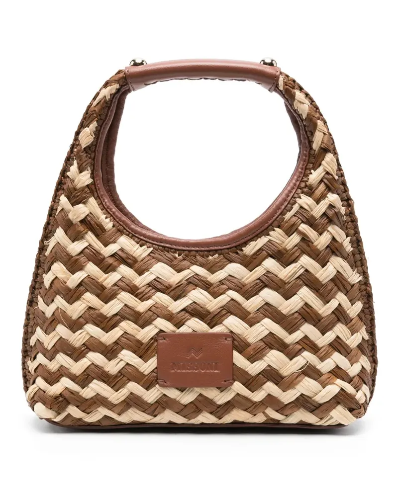 Missoni Kleine Tote Bag mit Zickzackmuster - Braun Braun