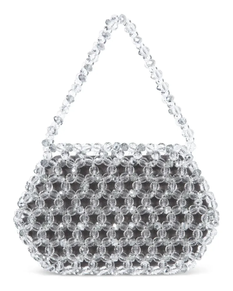 0711 Ella beaded mini bag - Weiß Weiß
