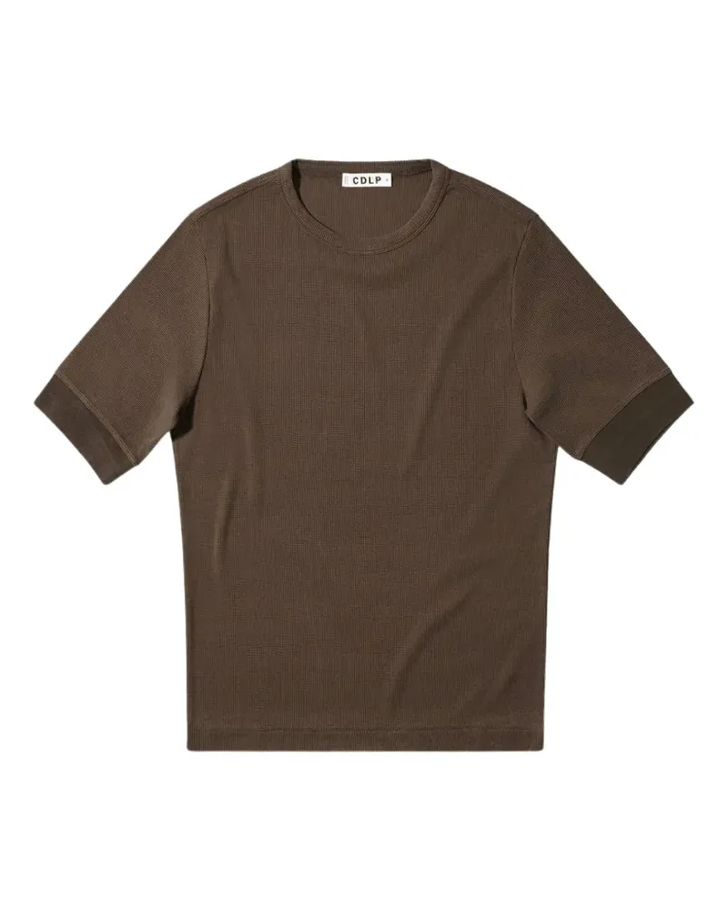 CDLP T-Shirt aus geripptem Strick - Braun Braun