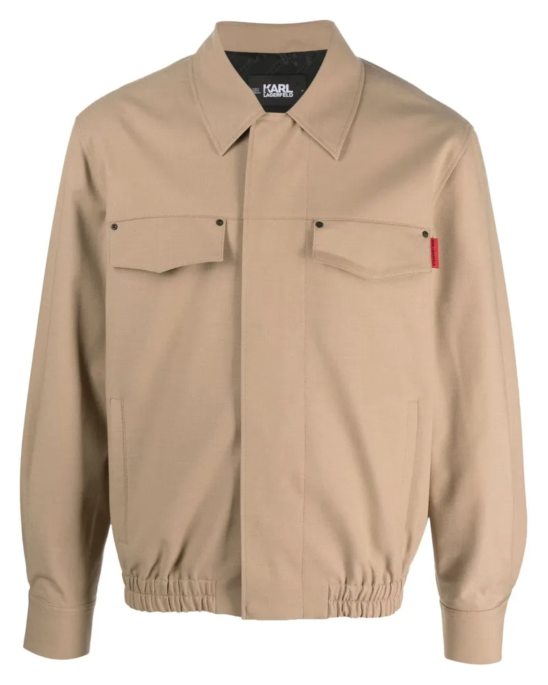 Karl Lagerfeld Klassische Hemdjacke - Nude Nude