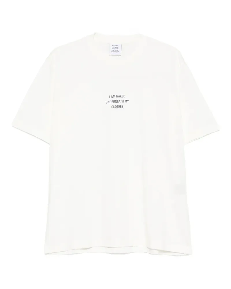 VETEMENTS T-Shirt mit Slogan-Print - Weiß Weiß