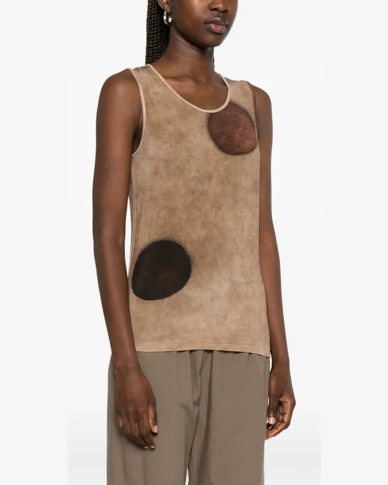 Uma Wang Ti polka-dot sleeveless top - Nude Nude