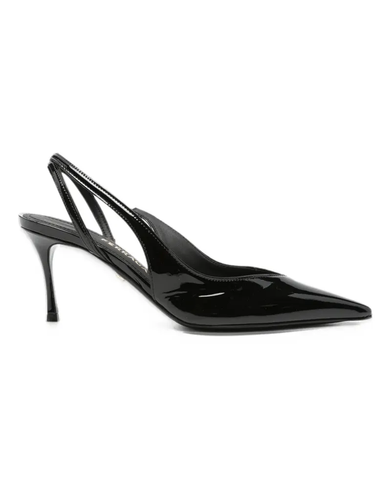 Ferragamo Dafne patent leather slingback pumps - Schwarz Schwarz