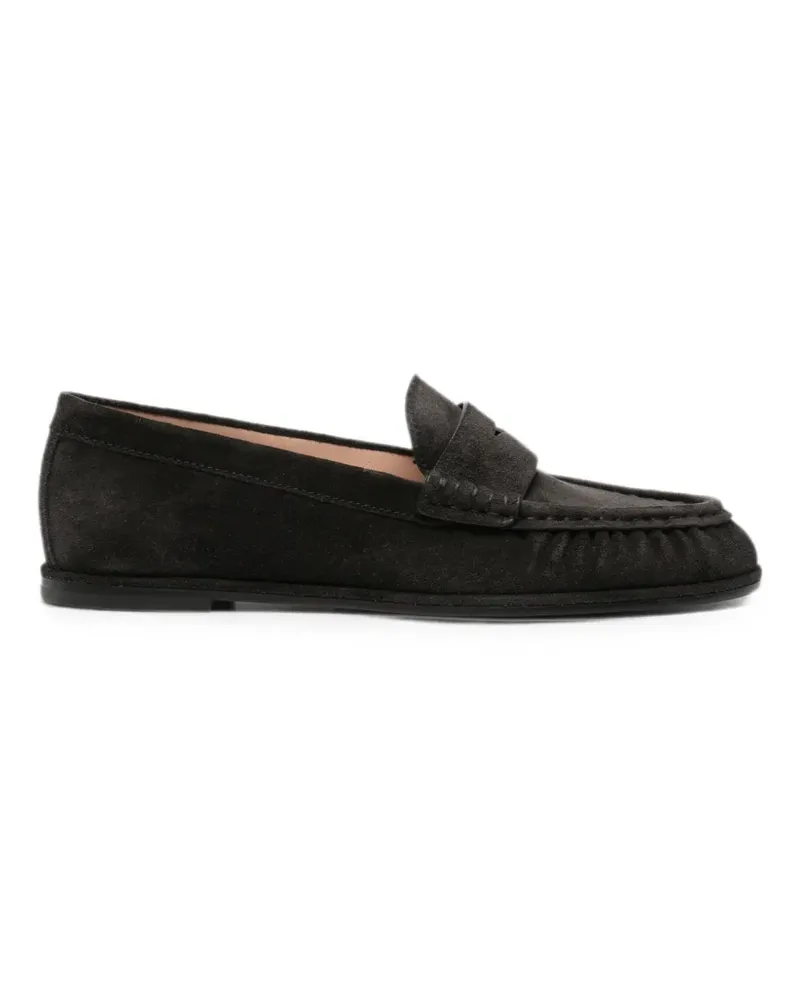 Stuart Weitzman suede slip-on loafers - Schwarz Schwarz
