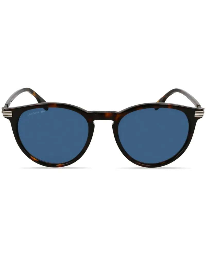 Lacoste Sonnenbrille mit rundem Gestell - Braun Braun