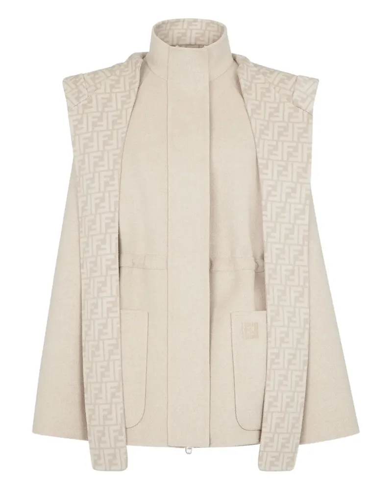 Fendi Jacke aus Wollgemisch - Nude Nude