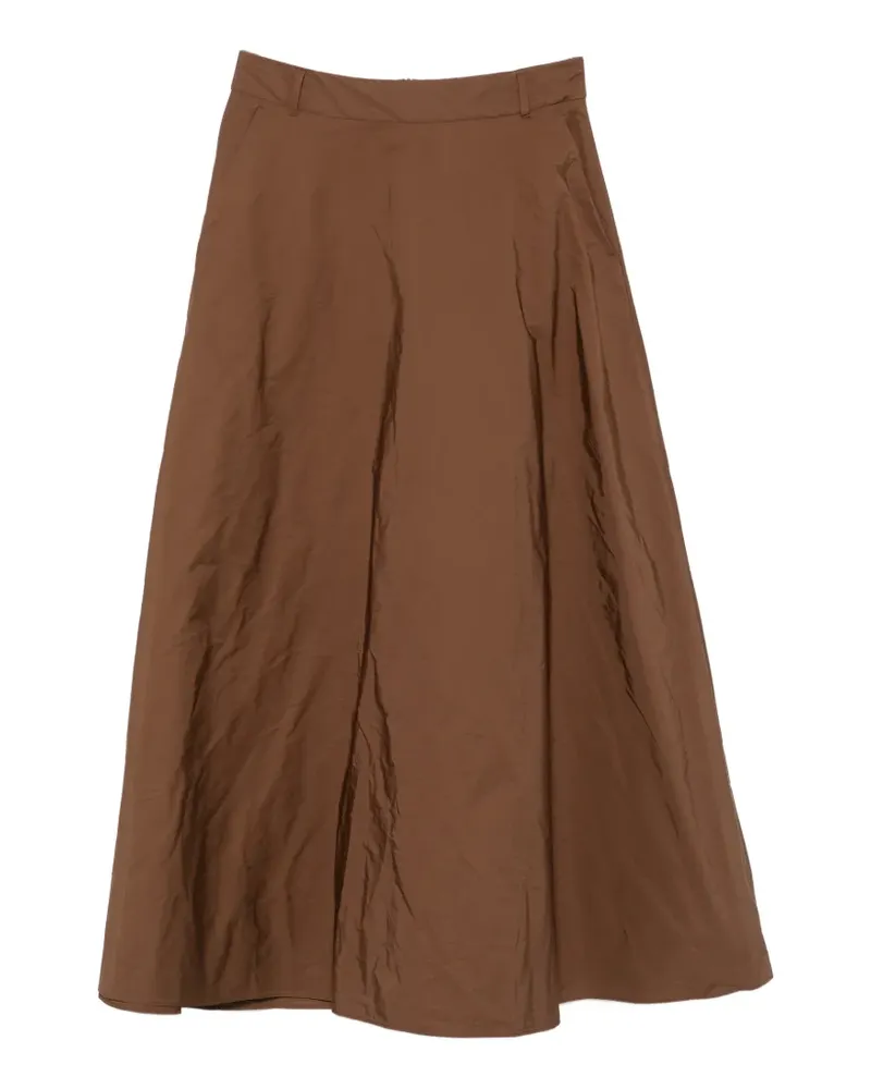 Max Mara belt-loops flared maxi skirt - Braun Braun