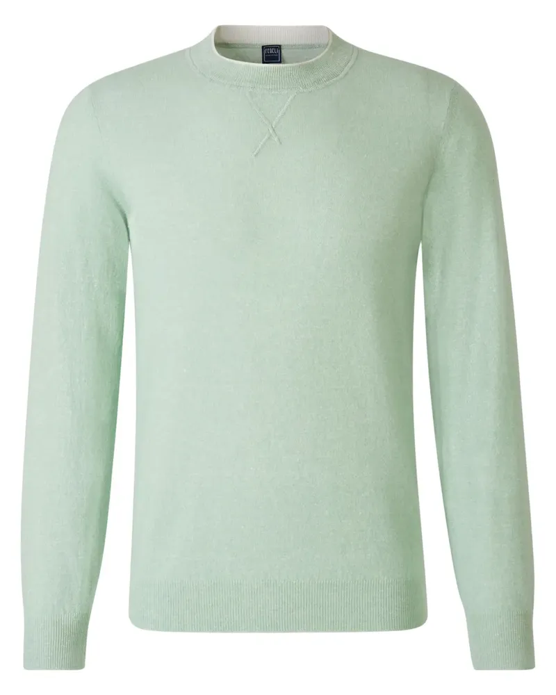 Fedeli Klassischer Kaschmirpullover - Grün Grün