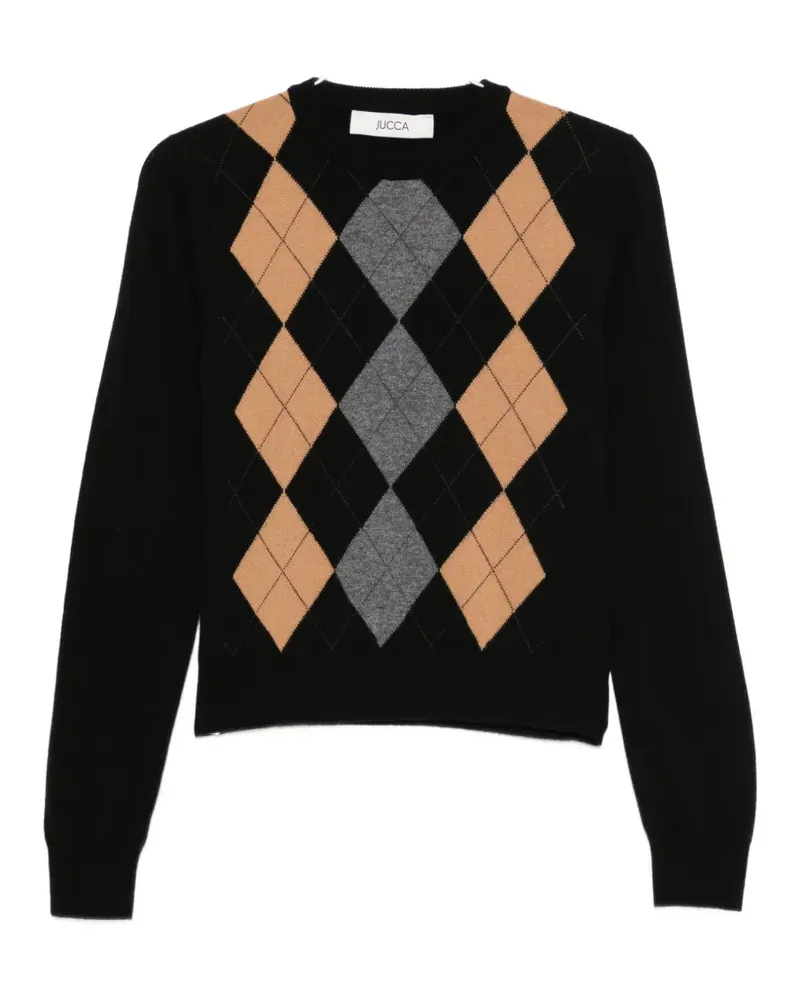 Jucca argyle-pattern wool sweater - Schwarz Schwarz