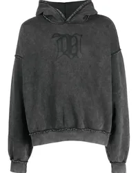 MISBHV Hoodie mit ausgefransten Kanten Schwarz