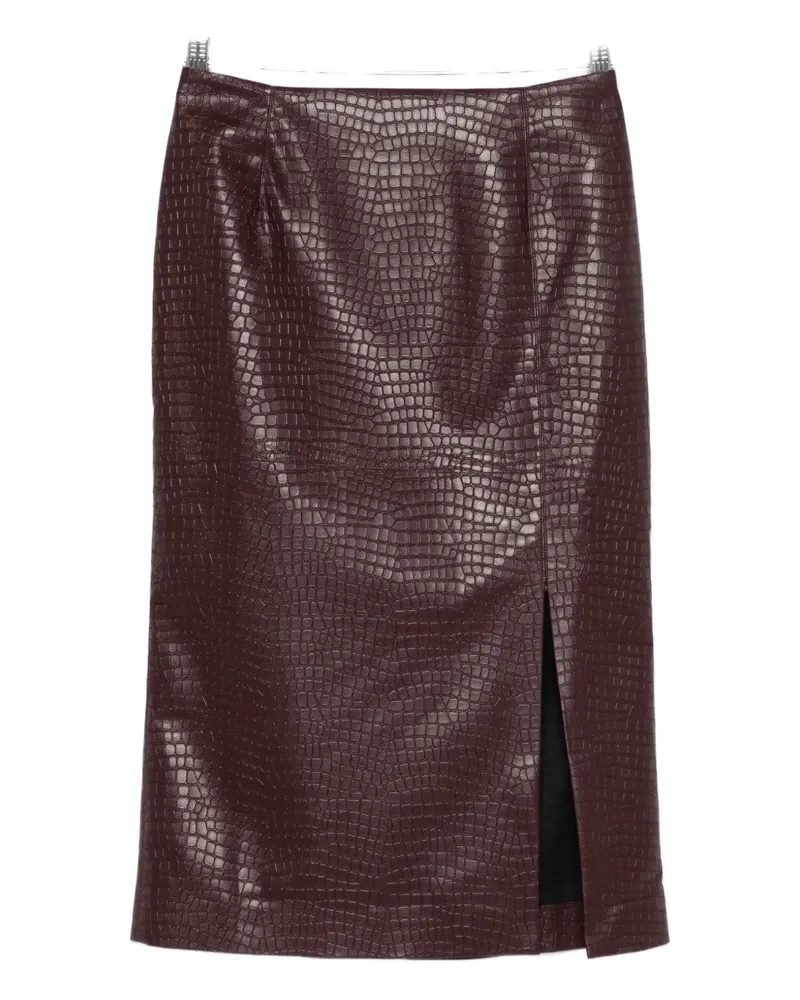 Manuel Ritz crocodile-effect faux-leather skirt - Rot Rot