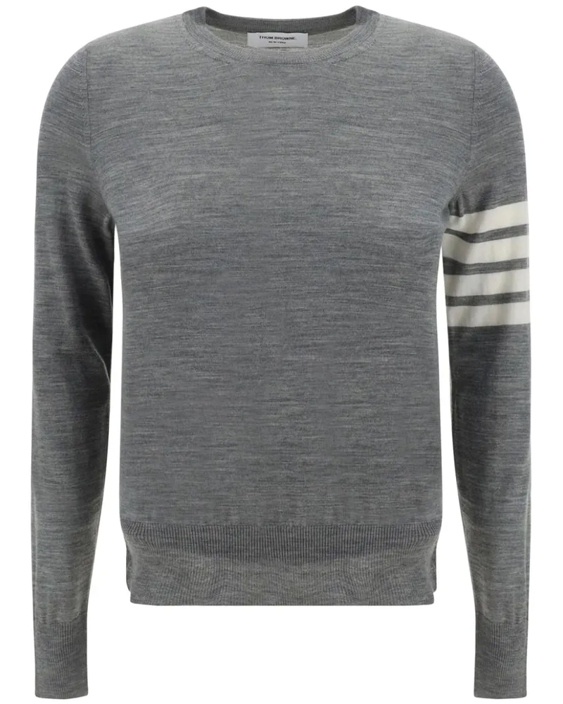 Thom Browne Gestreifter Pullover - Grau Grau