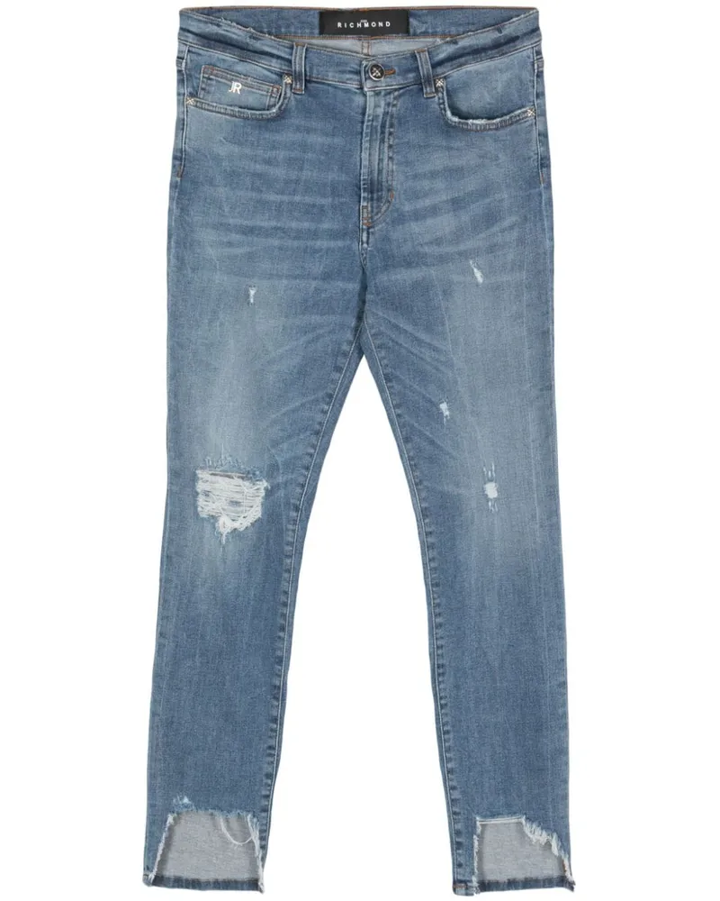 John Richmond Halbhohe Skinny-Jeans Blau