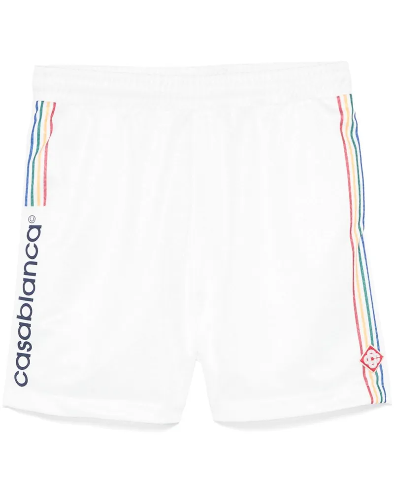 Casablanca Paris Shorts aus Monogramm-Jacquard - Weiß Weiß