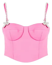 Area Bustier-Top mit Schmetterlingen Rosa