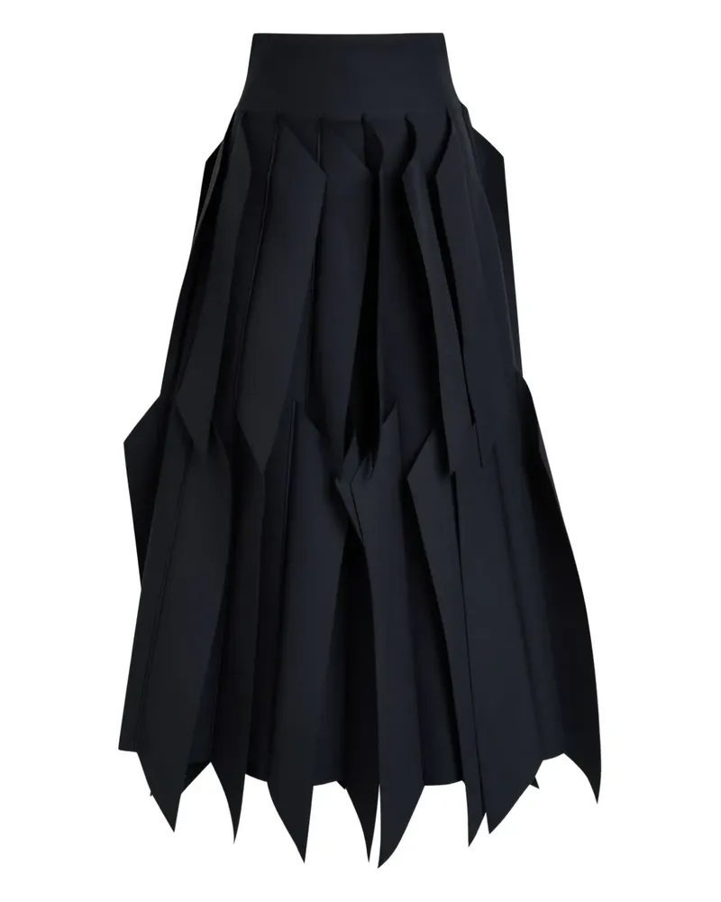 A.W.A.K.E. pleated asymmetric midi skirt - Blau Blau