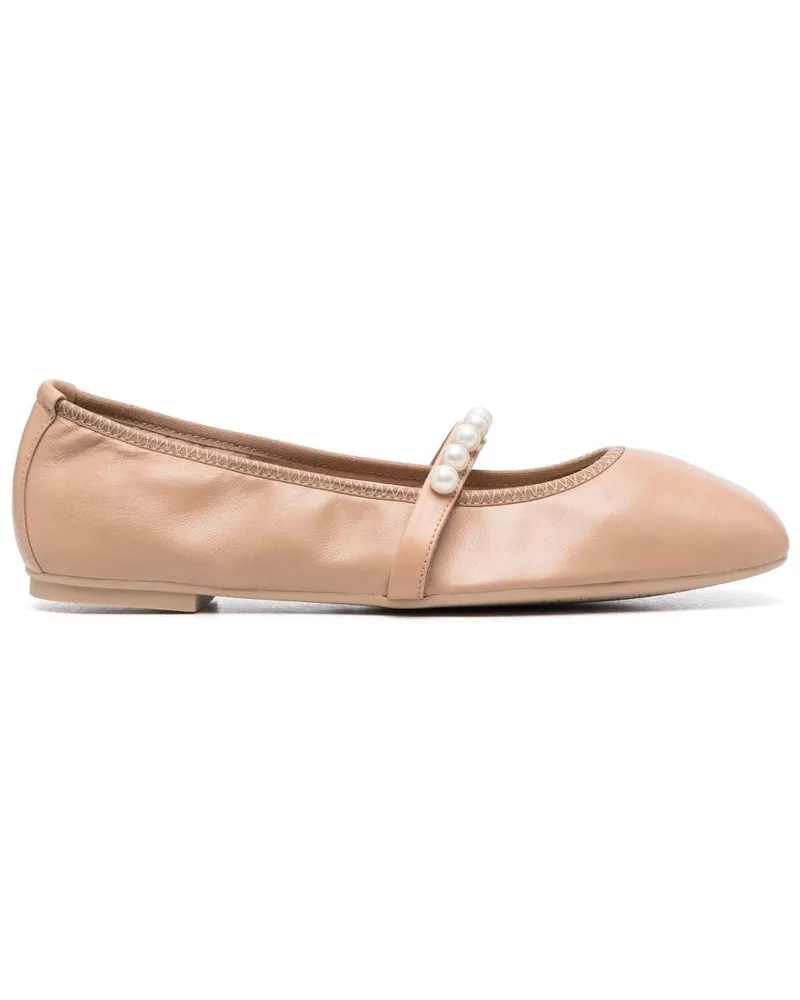 Stuart Weitzman Goldie Pantoletten mit Perlen - Rosa Rosa