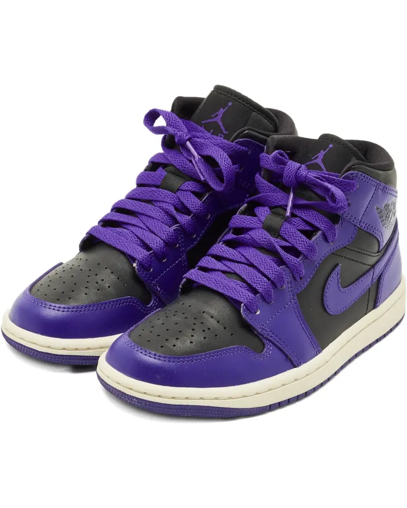 Jordan 1 Mid leather sneakers - Violett Violett