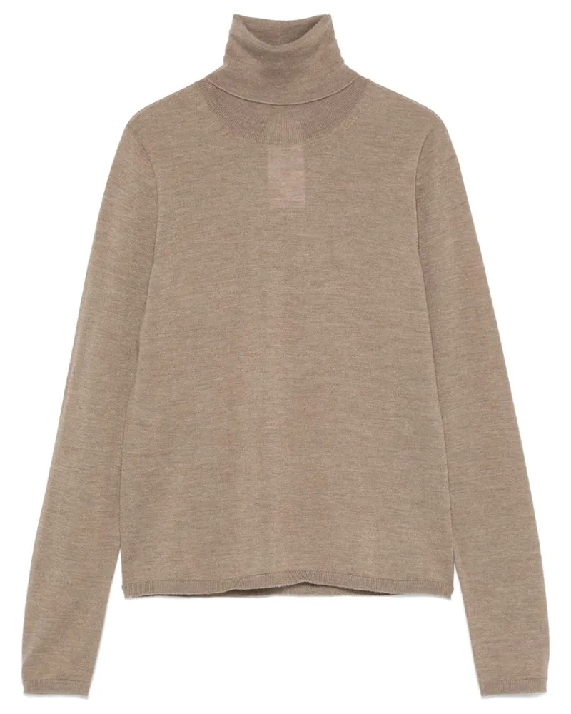 Max Mara Klassischer Kaschmirpullover - Nude Nude