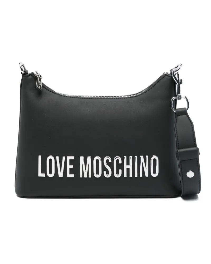 Moschino Schultertasche mit Logo - Schwarz Schwarz