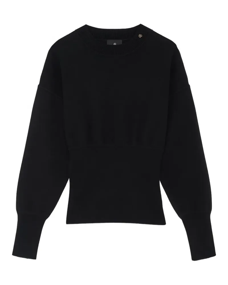 Anine Bing Pullover mit Logo-Schild - Schwarz Schwarz