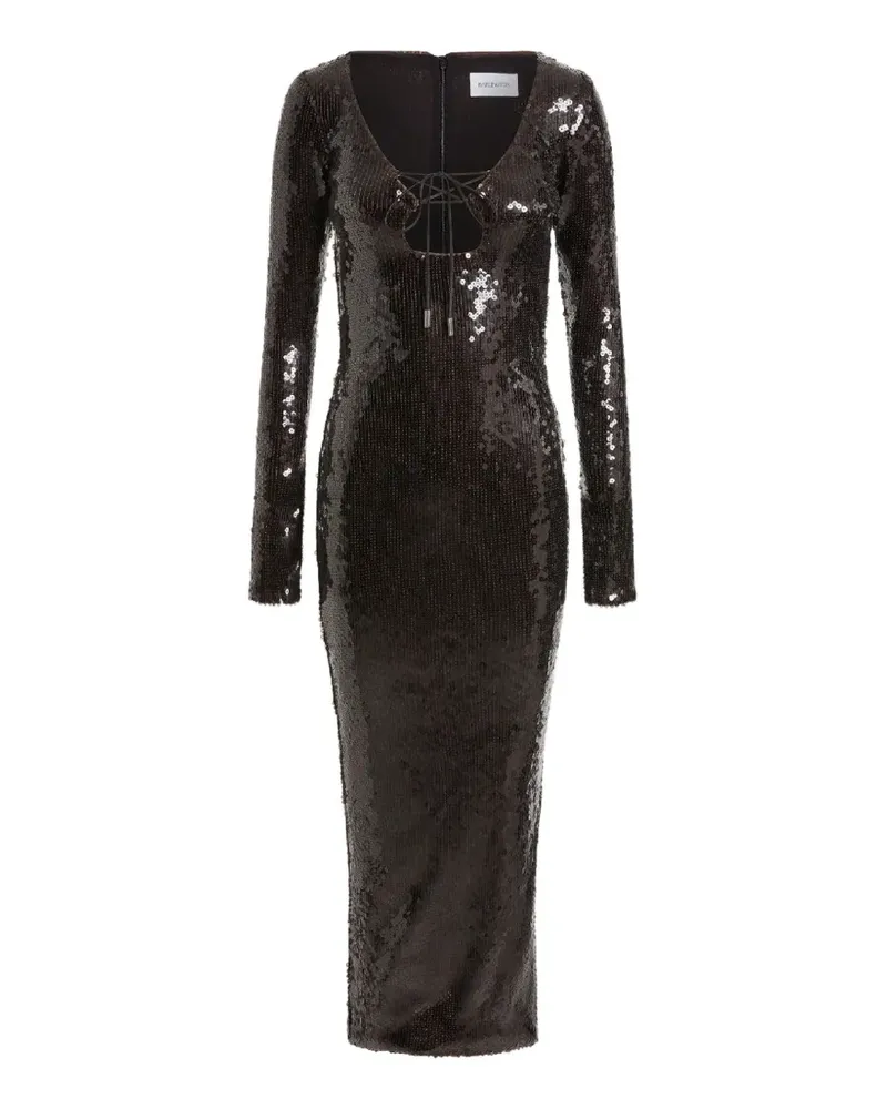 16ARLINGTON Solaria Midikleid mit Pailletten - Braun Braun