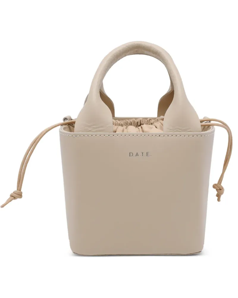 D.A.T.E. Cubo leather handbag - Nude Nude