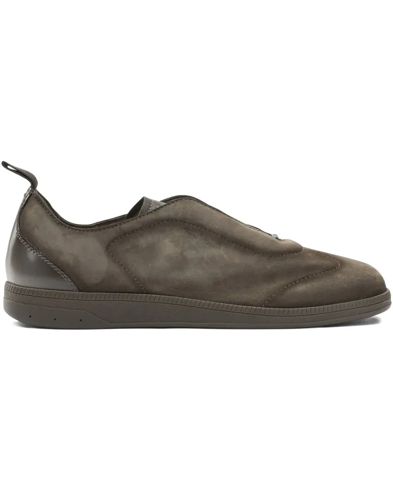 Santoni Sneakers mit Kontrasteinsatz - Nude Nude