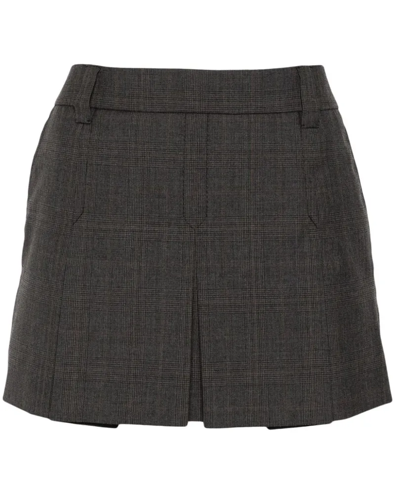 Miu Miu Minirock mit Logo-Patch - Grau Grau