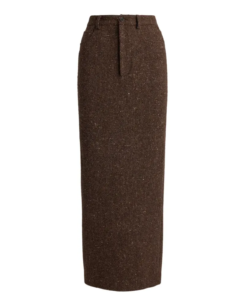Ralph Lauren Langer Fontaine Tweed-Rock - Braun Braun