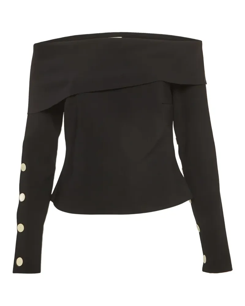 A.W.A.K.E. button-embellishment top - Schwarz Schwarz