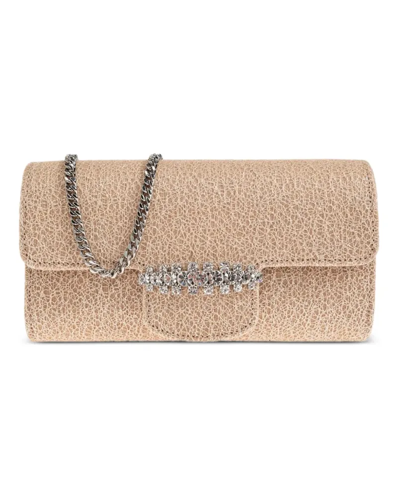 Jimmy Choo Bing Portemonnaie mit Kristallen - Nude Nude