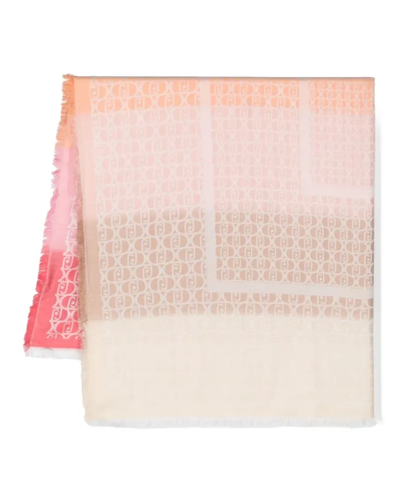 Liu Jo Schal mit Monogramm-Jacquard - Rosa Rosa