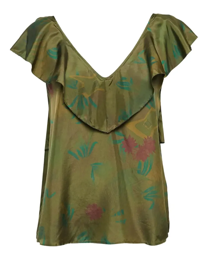 Zadig & Voltaire Pre-owned Bluse mit V-Ausschnitt - Grün Grün