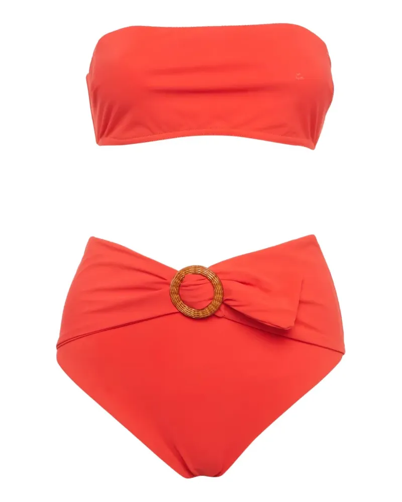 Zimmermann Schulterfreier Bikini mit Ringdetail - Rot Rot