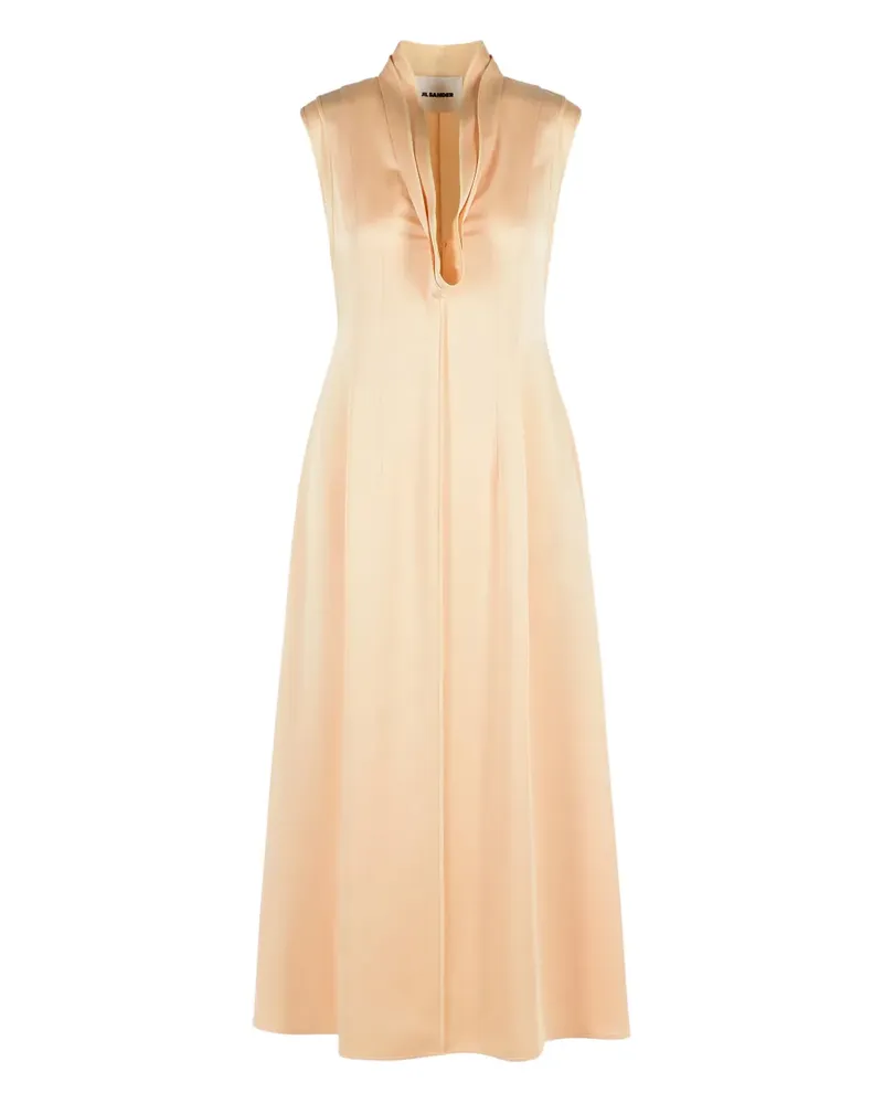 Jil Sander Ärmelloses Kleid mit tiefem Ausschnitt - Nude Nude