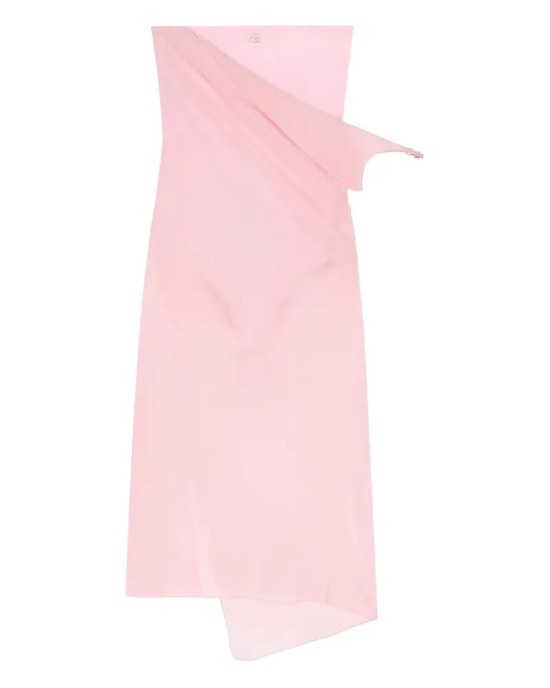 Courrèges Drapiertes Bustier-Kleid aus Jersey - Rosa Rosa