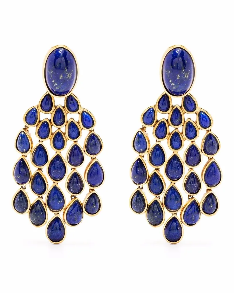 Aurélie Bidermann Cherokee Ohrclips - GOLD/LAPIZ Gold