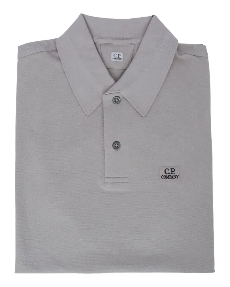 C.P. Company logo-embroidered polo shirt - Grau Grau